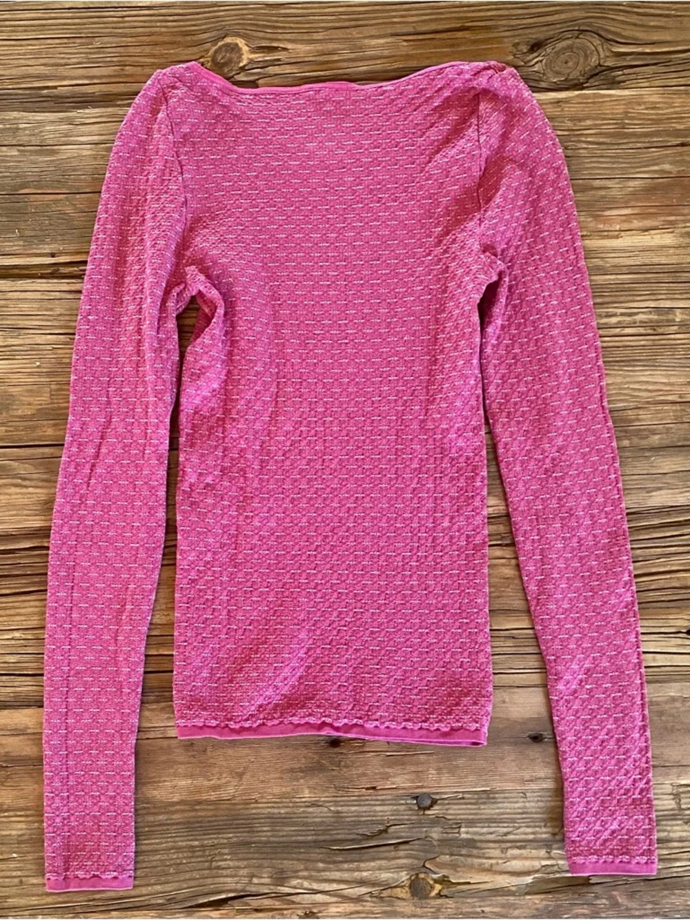 Free People Love Letter Long Sleeve in Glass Roses Pink Purple Size M/L - Picture 3 of 5